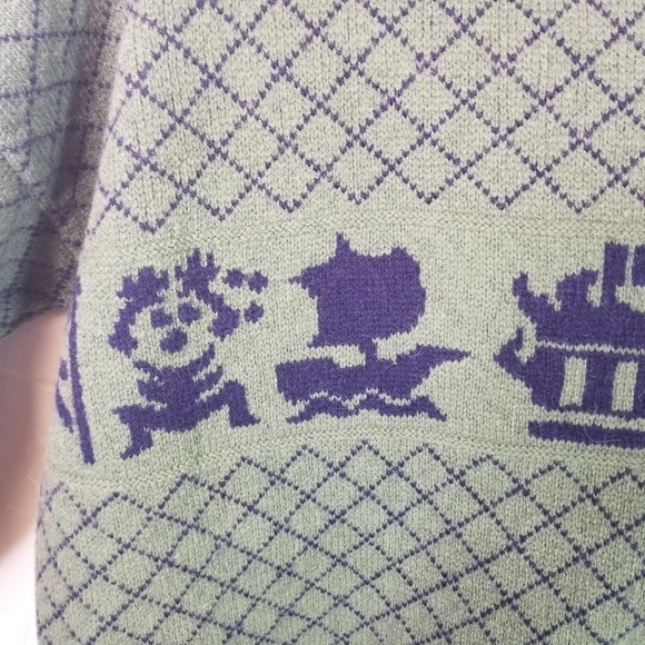 Vtg 90s Y2k Latchfords of Ireland wool viking sweater Irish Fisherman - Picture 3 of 15